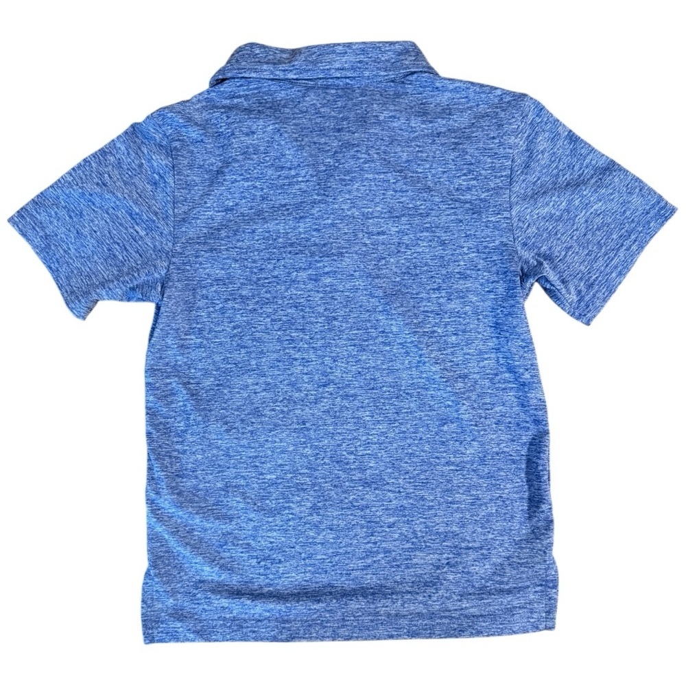 The Children’s Place Boys Blue Heathered Polo Shirt Size 5/6 Short Sleeve - Picture 2 of 4